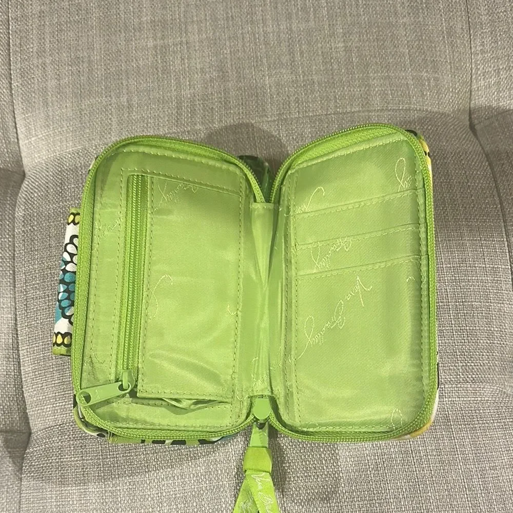 Vera Bradley Floral Wristlet Wallet in Lime's Up
